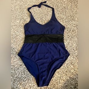Navy hater top one piece swimsuit XXL